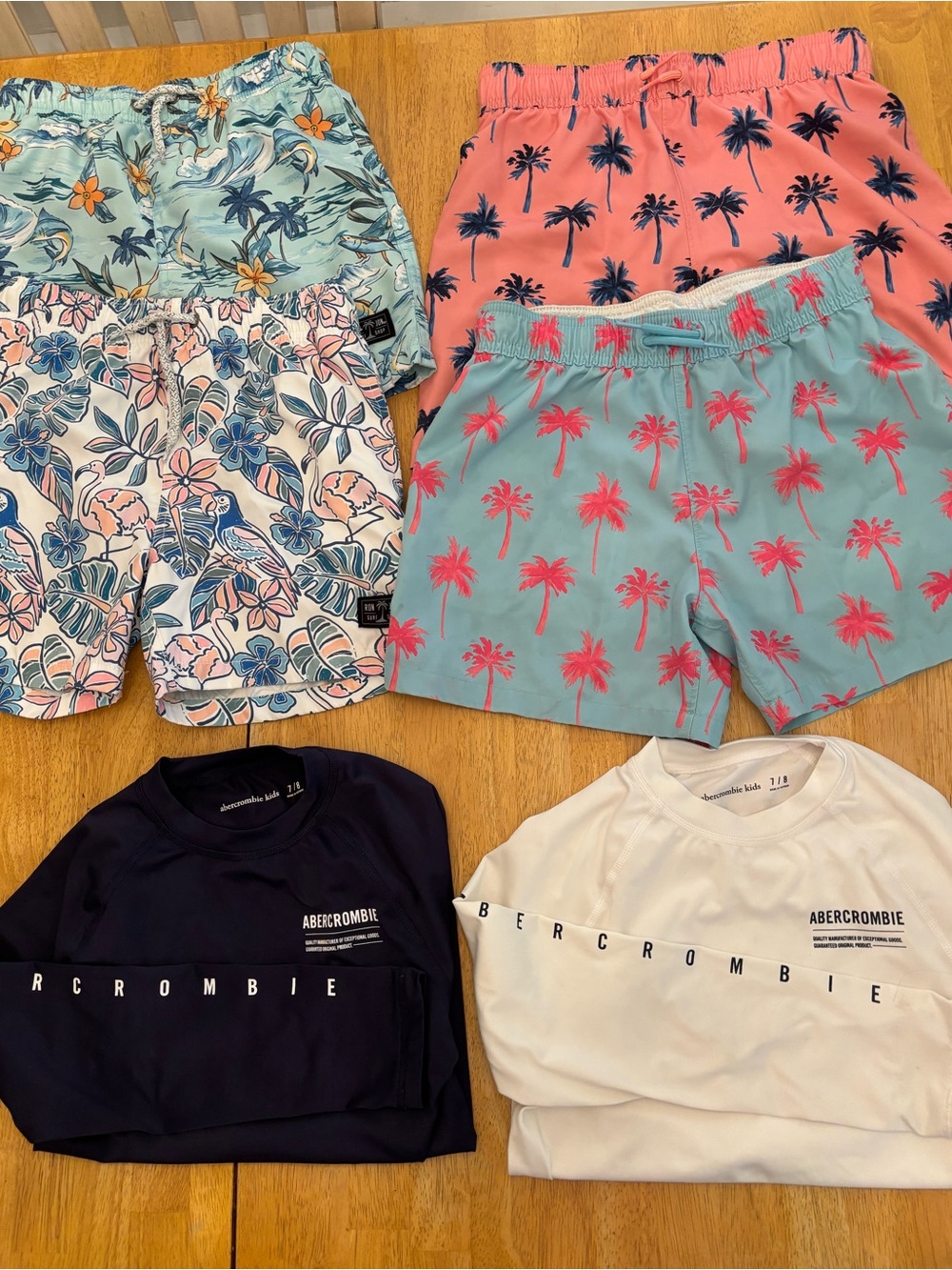 Abercrombie & Ron Jon Surf Shop kids Swim Shorts & Rash Guards